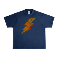Navy Western Cactus Lightning Orange Background Urban Heavy Tee - Bettercallsaul
