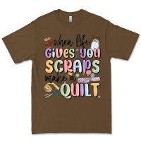 Cacao when life gives you scraps make a quilt Premium Tee - MaliasSmallBusiness