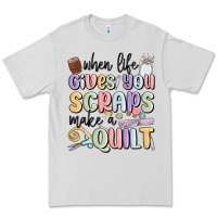 Dove Grey when life gives you scraps make a quilt Premium Tee - MaliasSmallBusiness