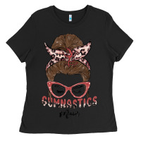 Black gymnastics mom Ladies Tee - MaliasSmallBusiness