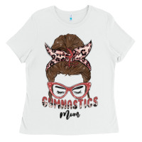 White gymnastics mom Ladies Tee - MaliasSmallBusiness
