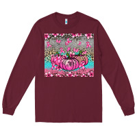 Burgundy cancer pumpkins Long Sleeve Tee - NancyCooperArtShop