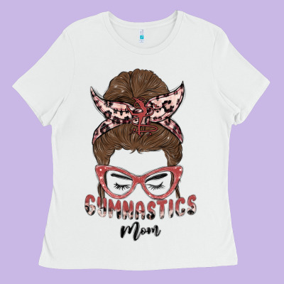 Gymnastics Mom Ladies Tee Designed By Maliassmallbusiness