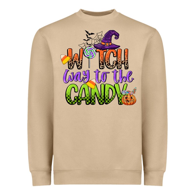 Witch Way To The Candy Heavyweight Sweatshirt by CowGirlArtShop | Teevron