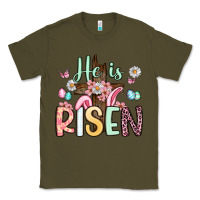 Army Green he is risen Classic Tee - Artiststas