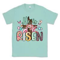 Seafoam he is risen Classic Tee - Artiststas
