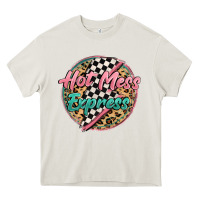 Cream hot mess express Heavy Core Tee - MaliasSmallBusiness