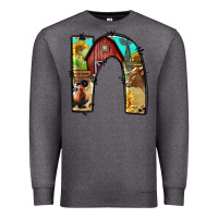 Charcoal Heather farm life alphabet lowercase letters n Premium Sweatshirt - BundleAndBundleShop