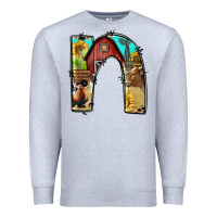 Heather Grey farm life alphabet lowercase letters n Premium Sweatshirt - BundleAndBundleShop