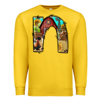Lemon farm life alphabet lowercase letters n Premium Sweatshirt - BundleAndBundleShop
