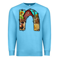 Ocean Blue farm life alphabet lowercase letters n Premium Sweatshirt - BundleAndBundleShop