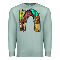 Seafoam farm life alphabet lowercase letters n Premium Sweatshirt - BundleAndBundleShop