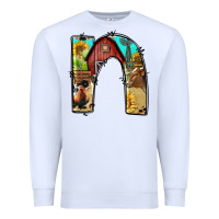 White farm life alphabet lowercase letters n Premium Sweatshirt - BundleAndBundleShop