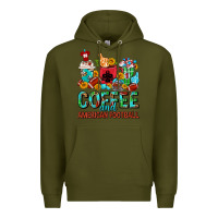 Army Green Coffee And American Football Coffee Cups Premium Hoodie - FaDigitalArtStudio