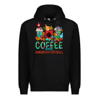 Black Coffee And American Football Coffee Cups Premium Hoodie - FaDigitalArtStudio