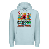 Blue Mist Coffee And American Football Coffee Cups Premium Hoodie - FaDigitalArtStudio
