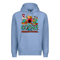 Colony Blue Coffee And American Football Coffee Cups Premium Hoodie - FaDigitalArtStudio