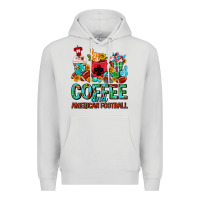 Dove Grey Coffee And American Football Coffee Cups Premium Hoodie - FaDigitalArtStudio