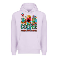 Lilac Coffee And American Football Coffee Cups Premium Hoodie - FaDigitalArtStudio