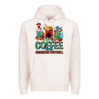 Coffee And American Football Coffee Cups Premium Hoodie | Teevron