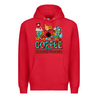 Red Coffee And American Football Coffee Cups Premium Hoodie - FaDigitalArtStudio