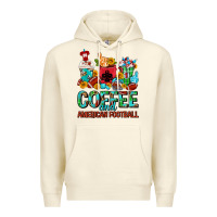 Sandshell Coffee And American Football Coffee Cups Premium Hoodie - FaDigitalArtStudio