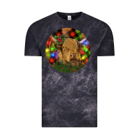 Cloud Black Brown Cow Christmas Vintage Tee - RanaPortraitStore