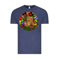 Vintage Denim Brown Cow Christmas Vintage Tee - RanaPortraitStore