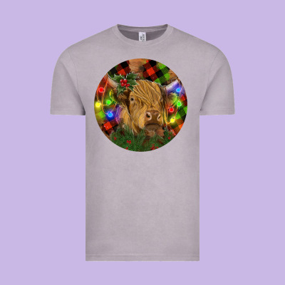Brown Cow Christmas Vintage Tee Designed By Ranaportraitstore