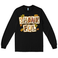Black Thankful with Plate Long Sleeve Tee - texasbilliewilder