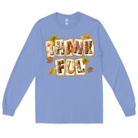 Colony Blue Thankful with Plate Long Sleeve Tee - texasbilliewilder