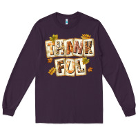 Plum Thankful with Plate Long Sleeve Tee - texasbilliewilder