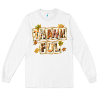 White Thankful with Plate Long Sleeve Tee - texasbilliewilder