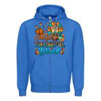 True Royal Grateful Thankful Blessed Thanksgiving Cold Drink Zipper Hoodie - FaDigitalArtStudio