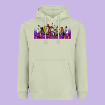 Halloween Mama Libbey Glass Heavyweight Hoodie Designed By Bundleandbundleshop