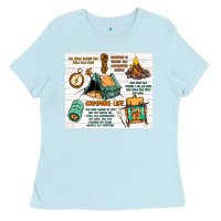 Baby Blue camping life Ladies Tee - MaliasSmallBusiness