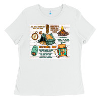 White camping life Ladies Tee - MaliasSmallBusiness