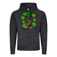 Vintage Black st. patrick's day lucky dachshund puppy Vintage Hoodie - RanaPortraitStore