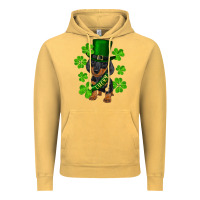 Vintage Mustard st. patrick's day lucky dachshund puppy Vintage Hoodie - RanaPortraitStore
