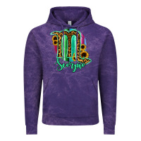 Cloud Purple Scorpio Zodiac Sign Sunflower Leopard Serape Vintage Hoodie - RanaPortraitStore