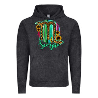 Vintage Black Scorpio Zodiac Sign Sunflower Leopard Serape Vintage Hoodie - RanaPortraitStore