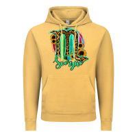 Vintage Mustard Scorpio Zodiac Sign Sunflower Leopard Serape Vintage Hoodie - RanaPortraitStore