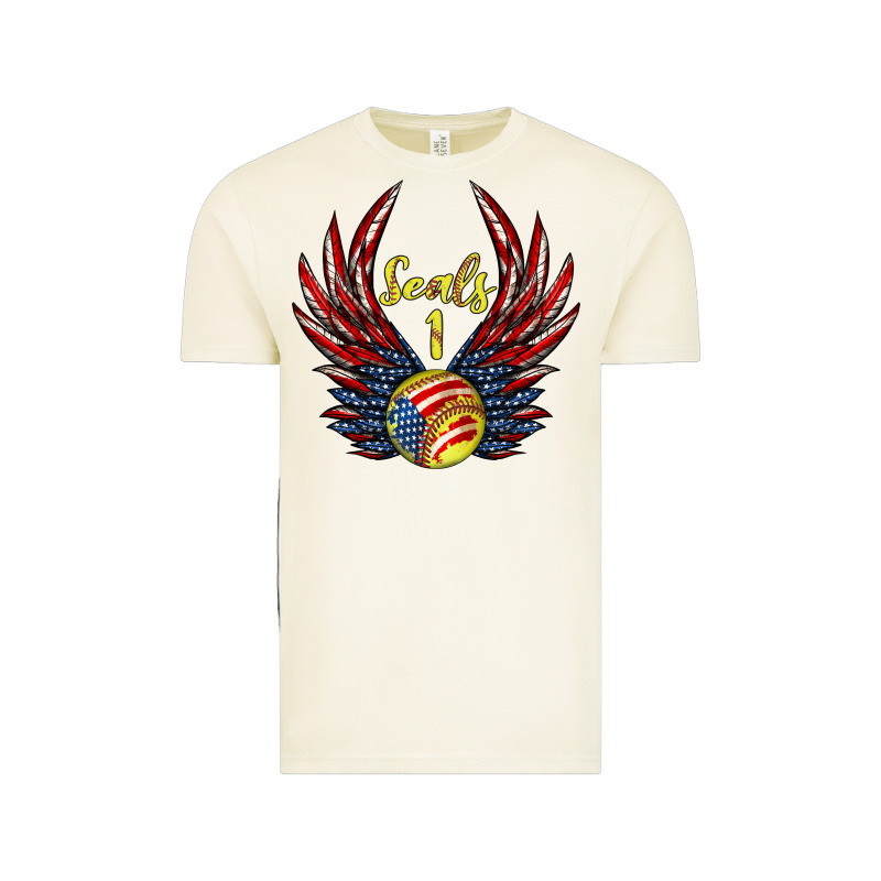 Angel Wings Softball Vintage Tee by Jasminsmagicworld | Teevron
