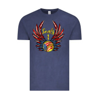 Vintage Denim angel wings softball Vintage Tee - Jasminsmagicworld