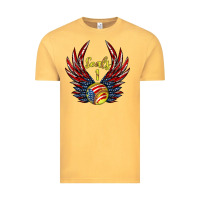 Vintage Mustard angel wings softball Vintage Tee - Jasminsmagicworld