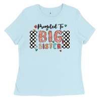 Baby Blue promoted to big sister Ladies Tee - MaliasSmallBusiness