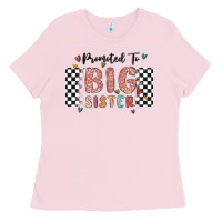 Bubblegum Pink promoted to big sister Ladies Tee - MaliasSmallBusiness