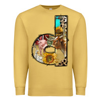 Antique Gold farm life alphabet lowercase letters d Premium Sweatshirt - BundleAndBundleShop