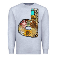 Heather Grey farm life alphabet lowercase letters d Premium Sweatshirt - BundleAndBundleShop