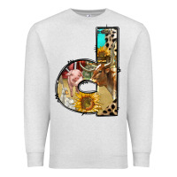 Oatmeal Heather farm life alphabet lowercase letters d Premium Sweatshirt - BundleAndBundleShop